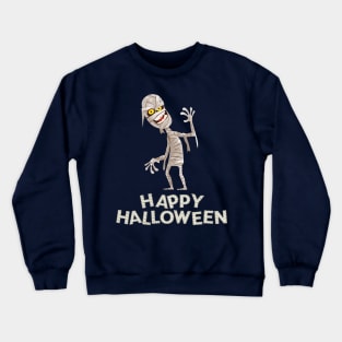 Mummy Scary and Spooky Happy Halloween Funny Graphic Crewneck Sweatshirt